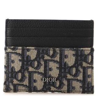 Christian Dior + Card Holder Oblique Canvas and Leather