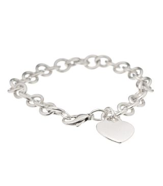 Tiffany & Co. + Sterling Silver Heart Tag Charm Bracelet