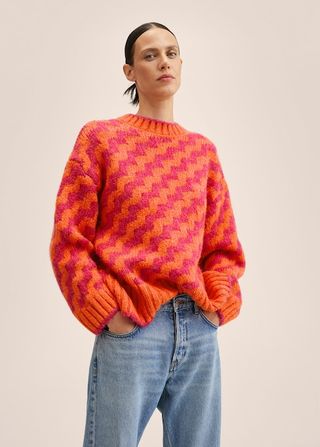 Mango + Jacquard Knitted Sweater