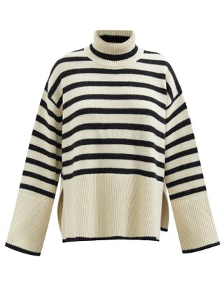 Totême + Roll-Neck Wool-Blend Sweater