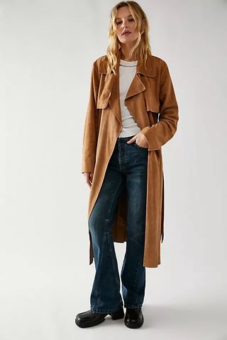 Free People + Suki Suede Trench Coat