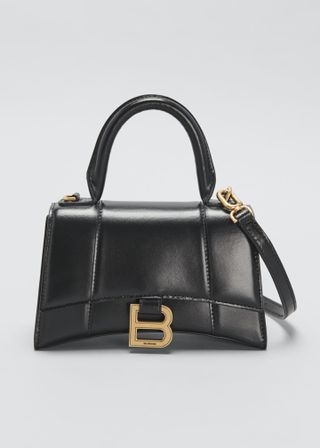 Balenciaga + Hour XS Shiny Box Calf Top-Handle Bag