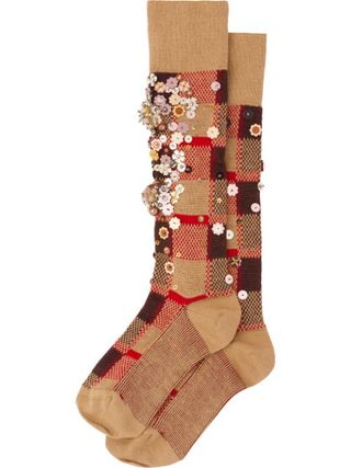 Miu Miu + Sequin-Embellished Wool Socks