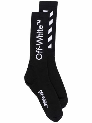 Off-White + Diag-Stripe Mid-Length Socks