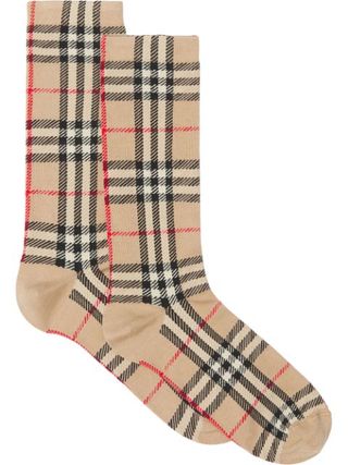 Burberry + Vintage Check-Pattern Socks