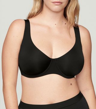 PRIME LOVE Women's centre elastic cotton non padded full coverage Seamed t  shirt bra for ladies