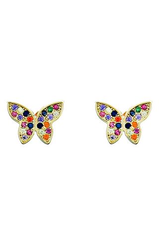 Panacea + Crystal Butterfly Stud Earrings