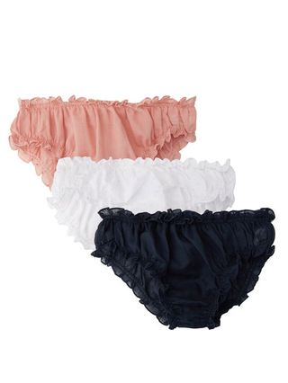 Loup Charmant + Pack of Three Frilled Cotton Bloomer Briefs