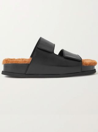Neous + Dombai Shearling-Lined Leather Slides