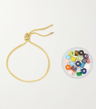 Carolina Bucci + FORTE Beads 18-karat gold and Lurex multi-stone bracelet kit