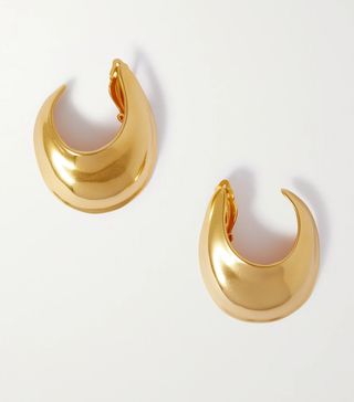 By Pariah + The Sabine large recycled gold vermeil clip hoops earrings