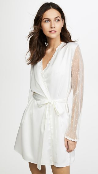 Flora Nikrooz + Showstopper Charmeuse Robe With Lace