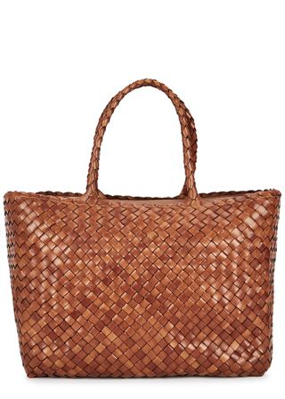Dragon Diffusion + Lunch Woven Leather Tote