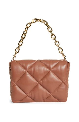 Stand Studio + Brynnie Quilted Lambskin Leather Convertible Clutch