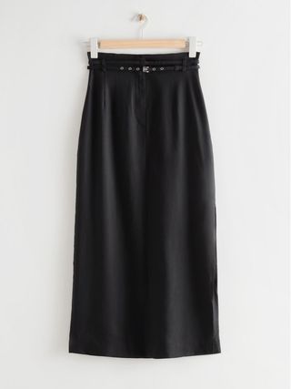 & Other Stories + Belted Straight Midi Skirt