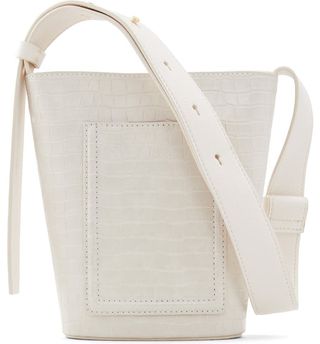 Who What Wear + Olivia Recycled Faux Leather Shoulder Bag in Ecru