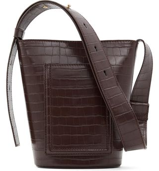 Who What Wear + Olivia Recycled Faux Leather Shoulder Bag in Espresso