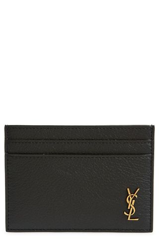 Saint Laurent + Monogram Leather Card Case