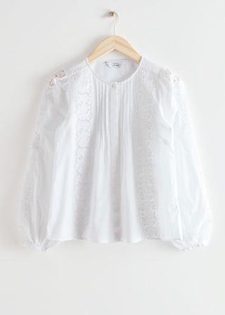 & Other Stories + Floral Lace A-Line Blouse
