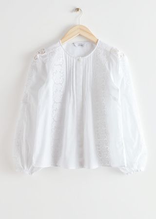 
Other Stories + Floral Lace A-Line Blouse