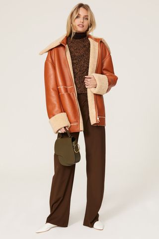 Nanushka + Beryl Faux Leather Coat