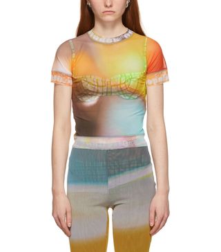 Ottolinger + Multicolor Nylon Mesh T-Shirt
