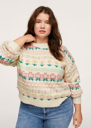 Mango + Jacquard Knitted Sweater