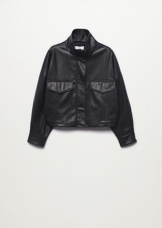 Mango + Short Leather-Effect Jacket
