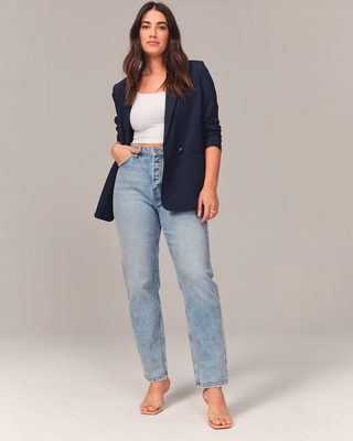 Abercrombie + Curve Love High Rise Dad Jeans