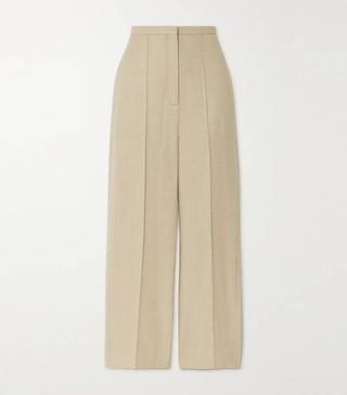 Totême + Wool-Blend Twill Wide-Leg Pants
