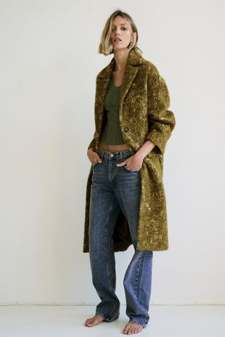 Zara + Jacquard Coat Limited Edition