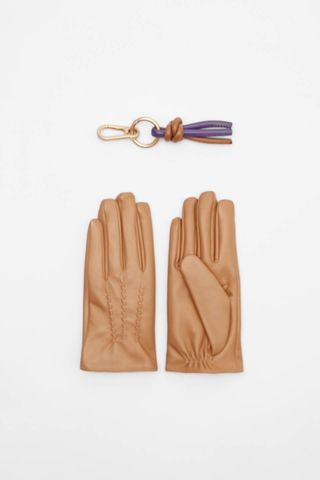 Zara + Leather Gloves and Key Fob Set Special Edition