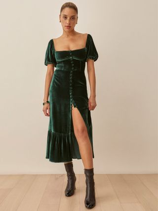 Reformation + Leonie Velvet Dress