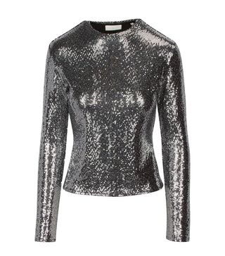 7 for All Mankind + Long-Sleeve Sparkle Top