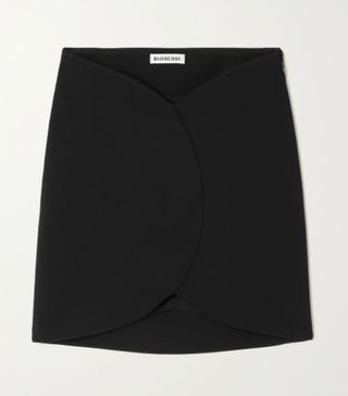 Balenciaga + Panelled Stretch-Ponte Mini Skirt