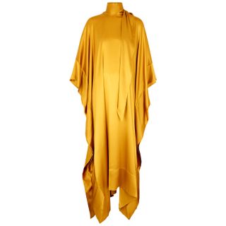 Taller Marmo + New Age Gold Silk-Satin Gown