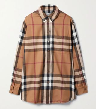 Burberry + Checked wool-twill shirt