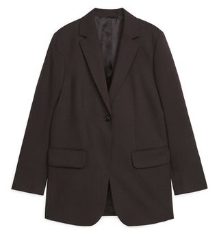 Arket + Oversized Wool Hopsack Blazer