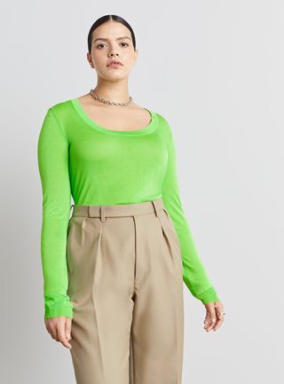 Who What Wear Collection + Tara Scoop-Neck Sweater