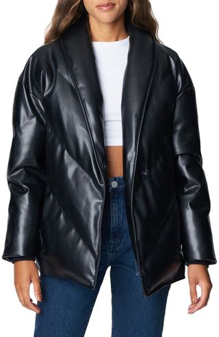 BlankNYC + Faux Leather Puffer Jacket