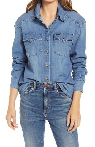 Lee + Frontier Western Button Front Denim Shirt