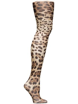 Dolce & Gabbana + Leopard-Print Tights