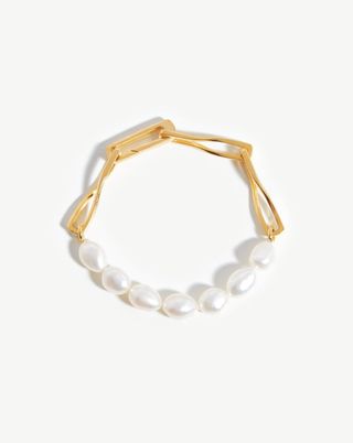 Missoma + Baroque Pearl Twisted Link Bracelet