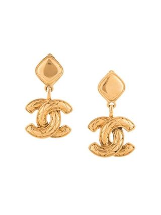 Chanel + Pre-Owned 1990s Cc Dangling Clip-On Earrings