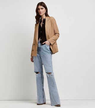 River Island + Double Breasted Blazer