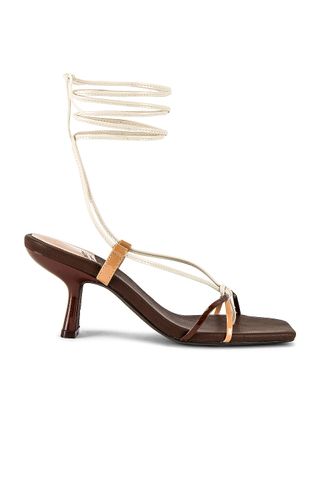 Jeffrey Campbell + Xifeng 2 Heel in Brown Patent Multi