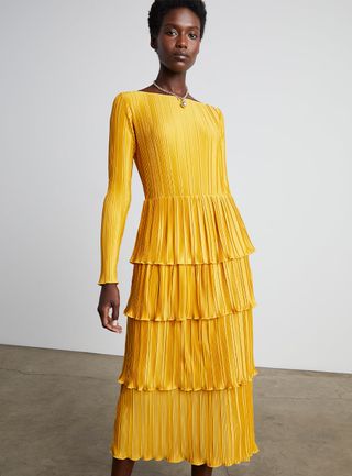 Who What Wear Collection + Venus Pleated Tiered Midi Dress