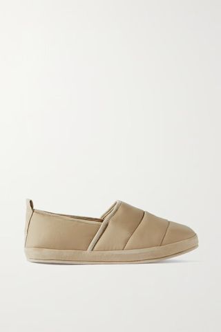 Loro Piana + Quilted Microfiber Slippers