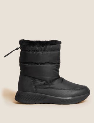 M&S Collection + Quilted Flatform Walking Boots
