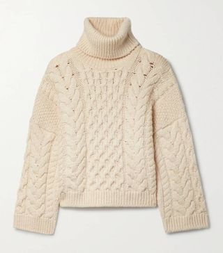 Isabel Marant Étoile + Ingrid Cable-Knit Wool-Blend Turtleneck Sweater